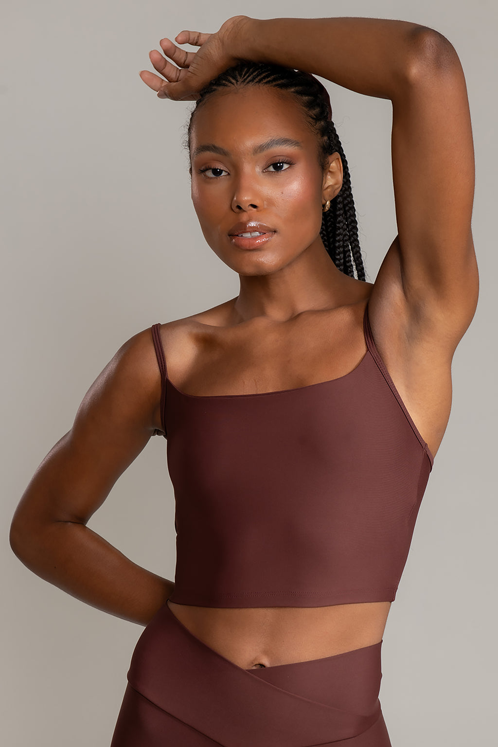Top Cropped Couro