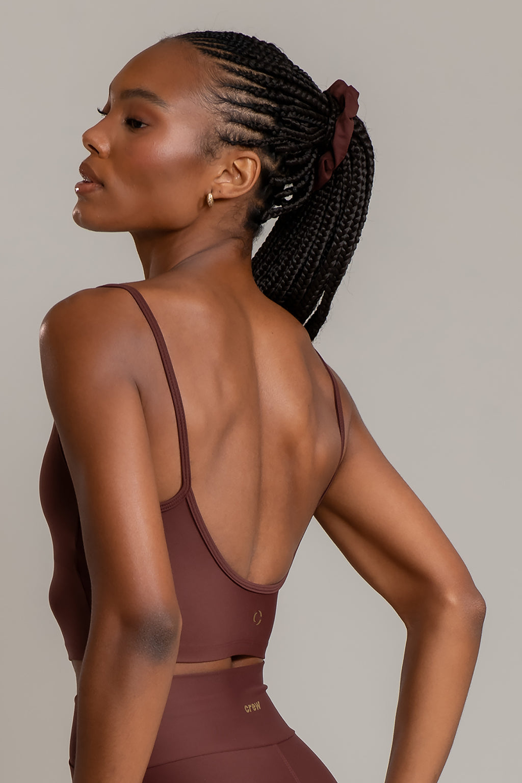 Top Cropped Couro